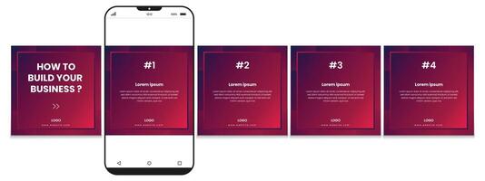 Editable carousel post, creative social media carousel template, modern and editable business carousel template design vector