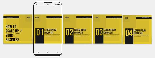 Editable carousel post, creative social media carousel template, modern and editable business carousel template design vector