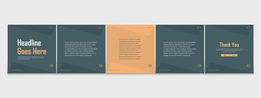 Editable carousel post, creative social media carousel template, modern and editable business carousel template design vector