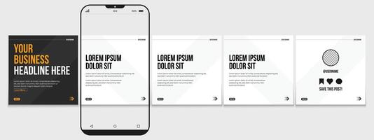 Editable carousel post, creative social media carousel template, modern and editable business carousel template design vector