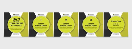 Editable carousel post, creative social media carousel template, modern and editable business carousel template design vector