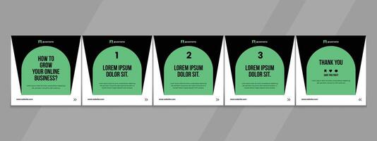 Editable carousel post, creative social media carousel template, modern and editable business carousel template design vector