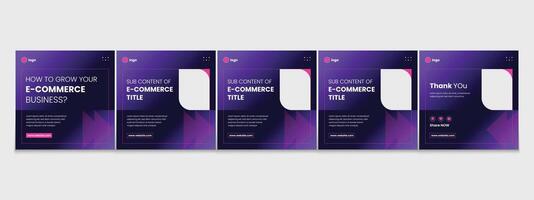 Editable carousel post, creative social media carousel template, modern and editable business carousel template design vector