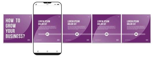 Editable carousel post, creative social media carousel template, modern and editable business carousel template design vector