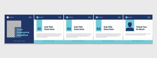 Editable carousel post, creative social media carousel template, modern and editable business carousel template design vector