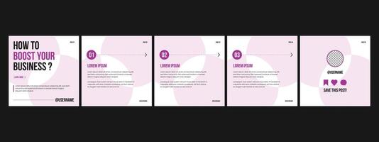 Editable carousel post, creative social media carousel template, modern and editable business carousel template design vector