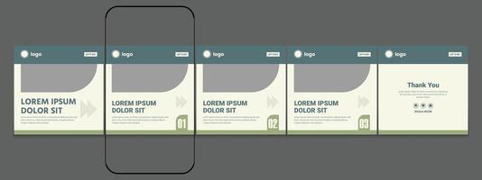 Editable carousel post, creative social media carousel template, modern and editable business carousel template design vector