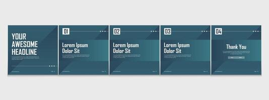 Editable carousel post, creative social media carousel template, modern and editable business carousel template design vector