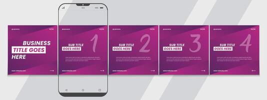 Editable carousel post, creative social media carousel template, modern and editable business carousel template design vector
