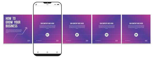 Editable carousel post, creative social media carousel template, modern and editable business carousel template design vector