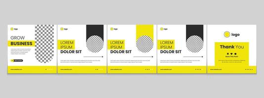 Editable carousel post, creative social media carousel template, modern and editable business carousel template design vector