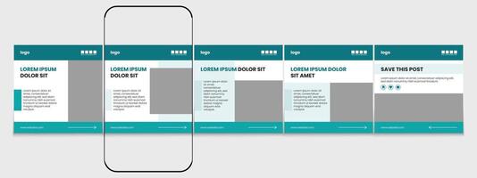 Editable carousel post, creative social media carousel template, modern and editable business carousel template design vector