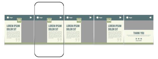 Editable carousel post, creative social media carousel template, modern and editable business carousel template design vector