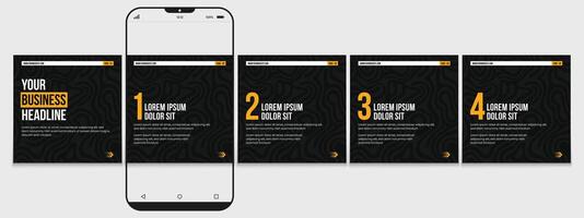 Editable carousel post, creative social media carousel template, modern and editable business carousel template design vector