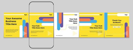Editable carousel post, creative social media carousel template, modern and editable business carousel template design vector