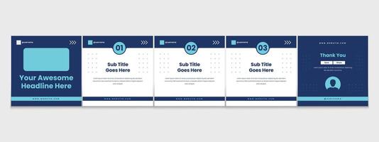 Editable carousel post, creative social media carousel template, modern and editable business carousel template design vector