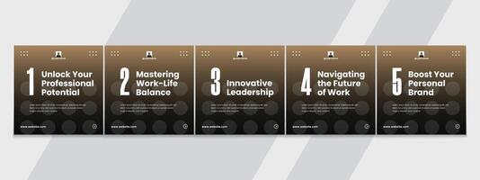 Editable carousel post, creative social media carousel template, modern and editable business carousel template design vector