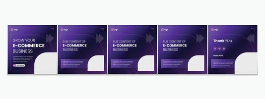 Editable carousel post, creative social media carousel template, modern and editable business carousel template design vector