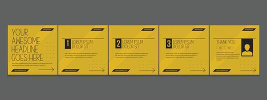 Editable carousel post, creative social media carousel template, modern and editable business carousel template design vector