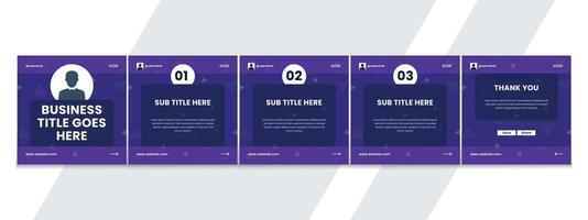 Editable carousel post, creative social media carousel template, modern and editable business carousel template design vector