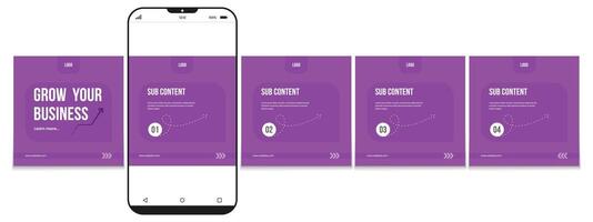 Editable carousel post, creative social media carousel template, modern and editable business carousel template design vector