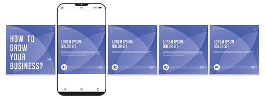 Editable carousel post, creative social media carousel template, modern and editable business carousel template design vector