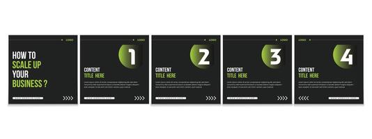 Editable carousel post, creative social media carousel template, modern and editable business carousel template design vector
