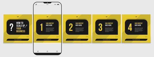 Editable carousel post, creative social media carousel template, modern and editable business carousel template design vector