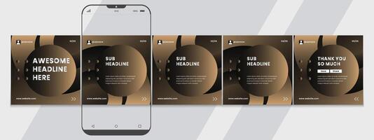 Editable carousel post, creative social media carousel template, modern and editable business carousel template design vector