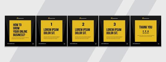 Editable carousel post, creative social media carousel template, modern and editable business carousel template design vector