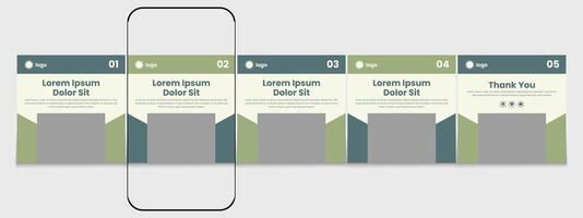 Editable carousel post, creative social media carousel template, modern and editable business carousel template design vector