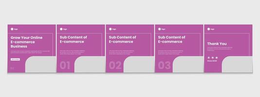 Editable carousel post, creative social media carousel template, modern and editable business carousel template design vector