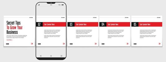 Editable carousel post, creative social media carousel template, modern and editable business carousel template design vector