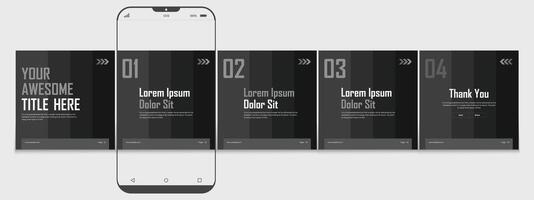 Editable carousel post, creative social media carousel template, modern and editable business carousel template design vector