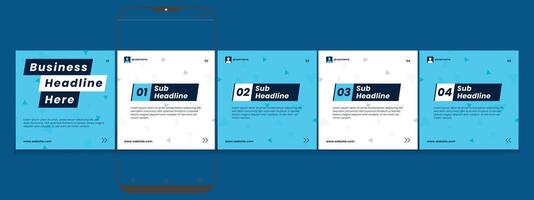 Editable carousel post, creative social media carousel template, modern and editable business carousel template design vector