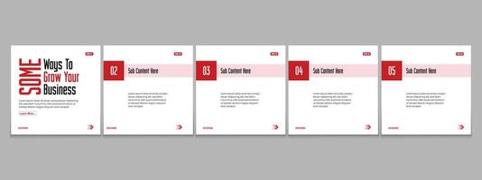 Editable carousel post, creative social media carousel template, modern and editable business carousel template design vector