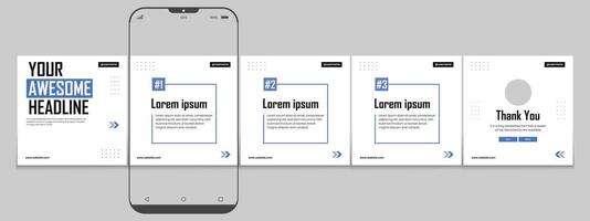 Editable carousel post, creative social media carousel template, modern and editable business carousel template design vector