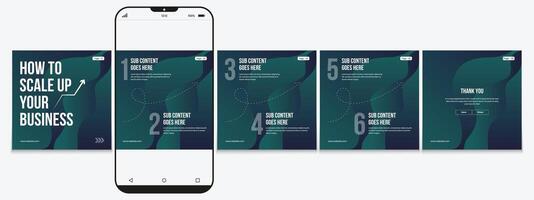 Editable carousel post, creative social media carousel template, modern and editable business carousel template design vector