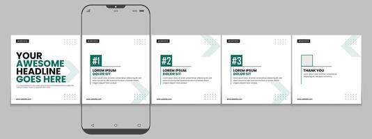 Editable carousel post, creative social media carousel template, modern and editable business carousel template design vector
