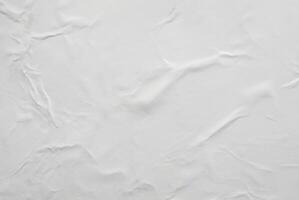 White Crumpled Paper Texture Background for Design Projects photo