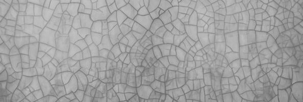 Panoramic Collection of Grey Cracked Cement Wall Surfaces, Versatile 3D Textured Backgrounds for Interior Design, Decoration, and More photo