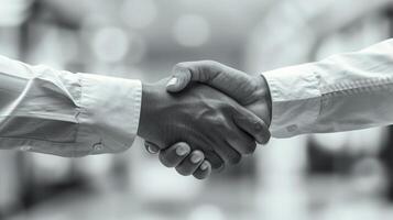 Close Up of Two People Shaking Hands photo