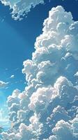 Aerial View of Clouds From an Airplane photo
