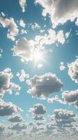 Sun Shining Through Clouds in the Sky photo