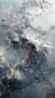 Detailed Close-Up of Black and White Marble Texture photo
