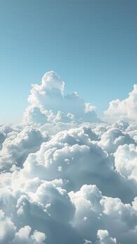 Aerial View of Clouds From an Airplane photo