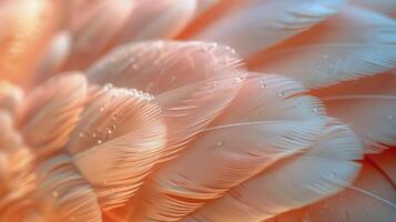 Feathers With Water Droplets photo