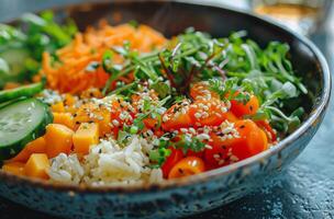 Plate of Food on Table photo