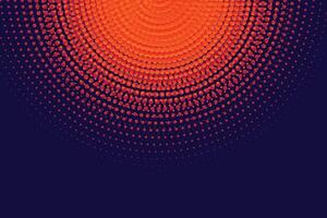 background with circular orange halftone on purple background vector
