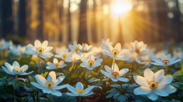 A Bunch of Flowers in the Grass photo